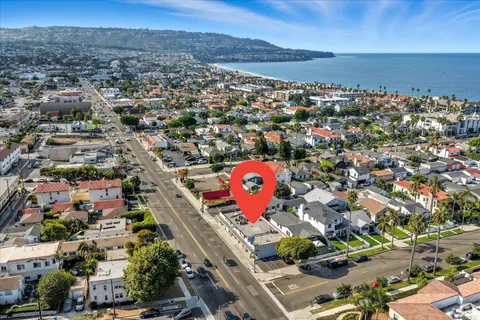 an aerial view of multiple house