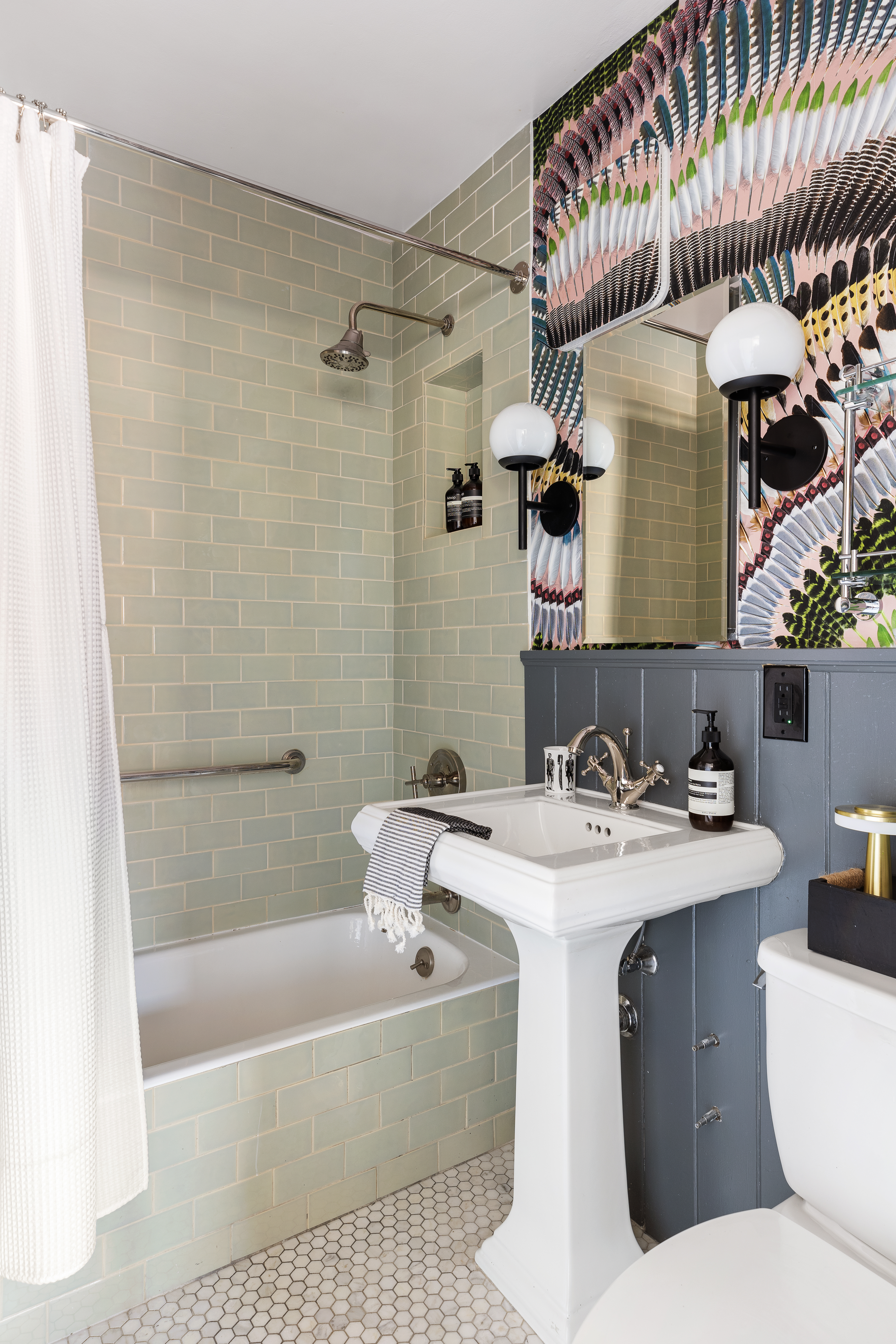 14 Horatio Street, Unit 11F Manhattan, NY 10014 - Photo 8 of 16 a bathroom with a sink a toilet and shower