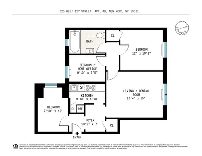 $1,500,000 | 125 West 12th Street, Unit 4D | West Village