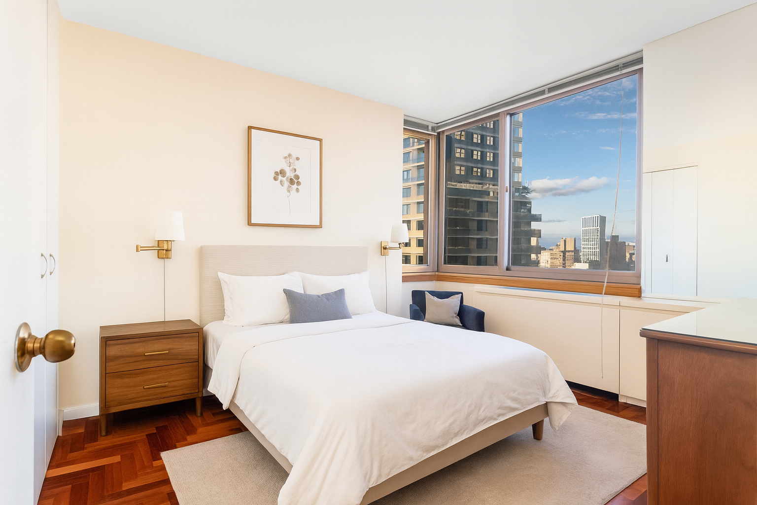 524 East 72nd Street, Unit 31F Manhattan, NY 10021 - Photo 4 of 15 a bedroom with a bed and window