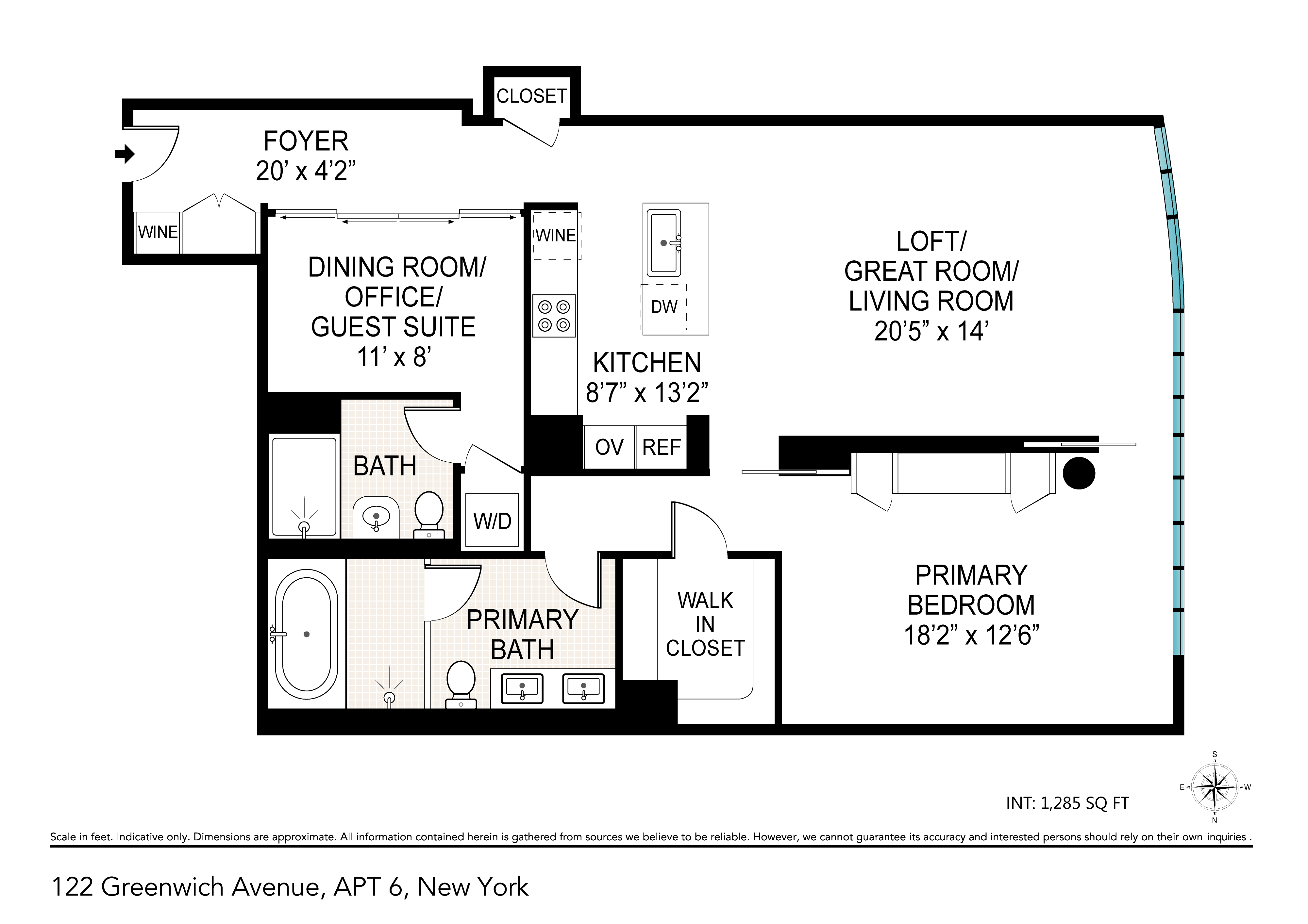 122 Greenwich Avenue 6 W. Greenwich Village New York NY 10011