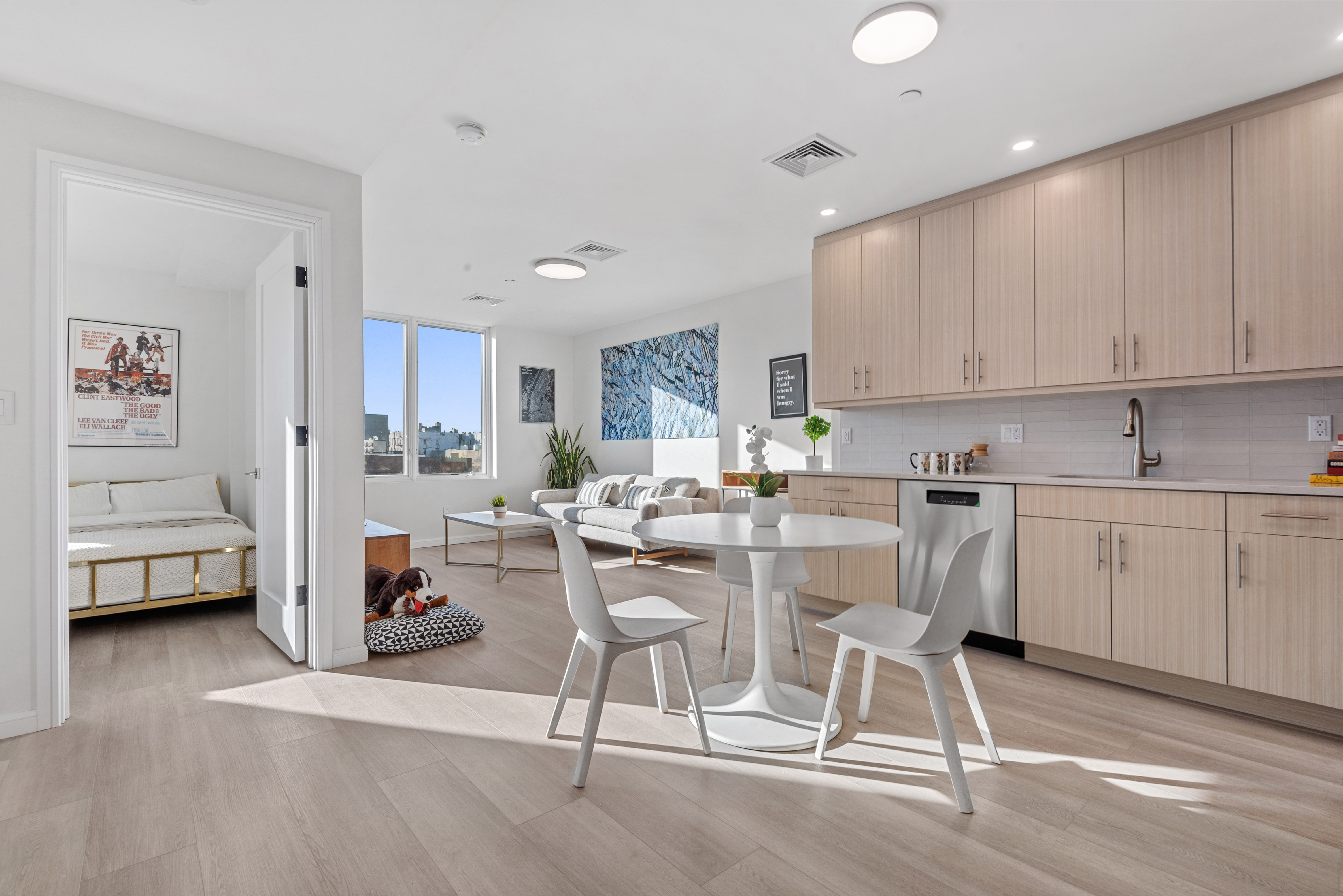 1 Lenox Road, Unit 7A Brooklyn, NY 11226 - Photo 1 of 11 a view of a kitchen with dining table and chairs