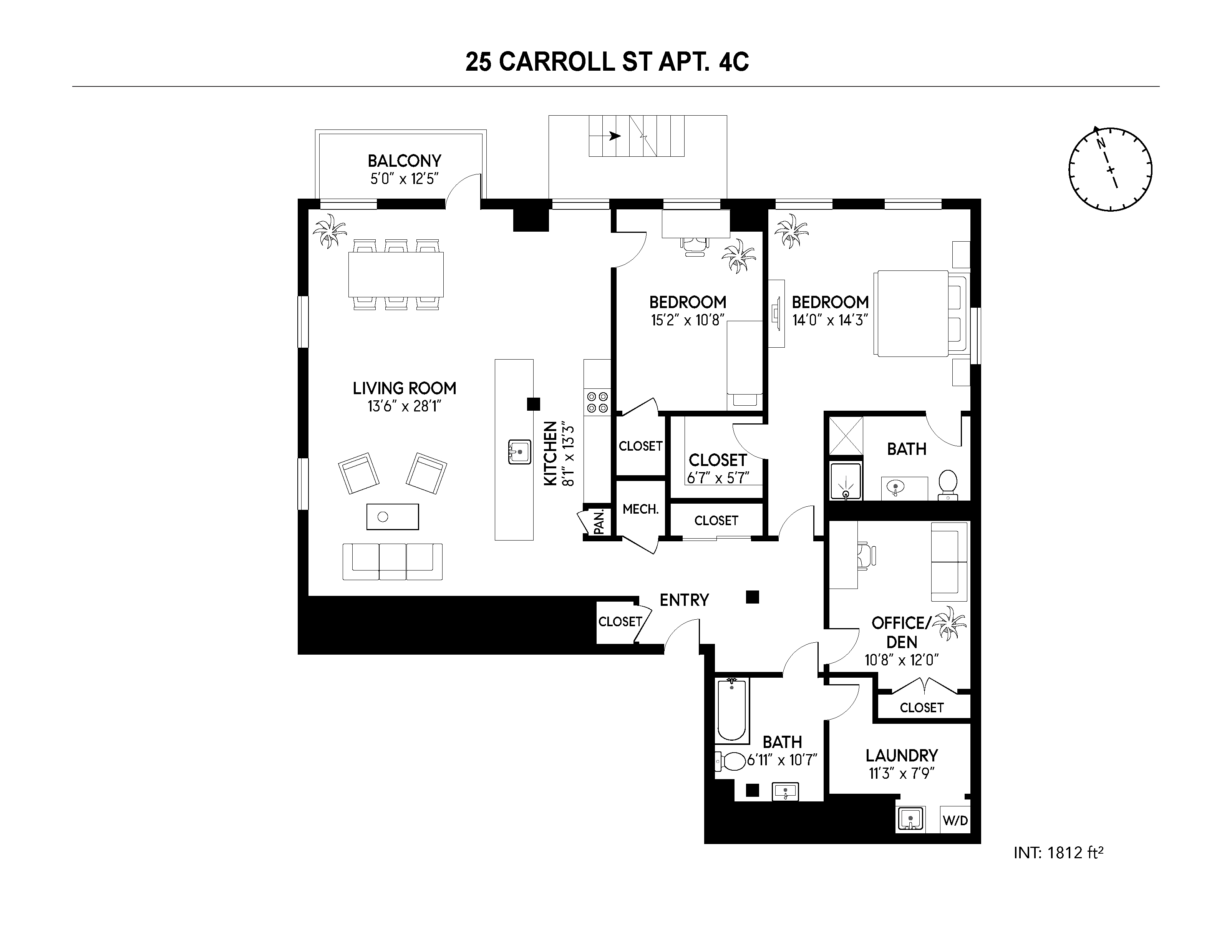 25 Carroll Street, Unit 4C Brooklyn, NY 11231 - Photo 27 of 27 a picture of a floor plan