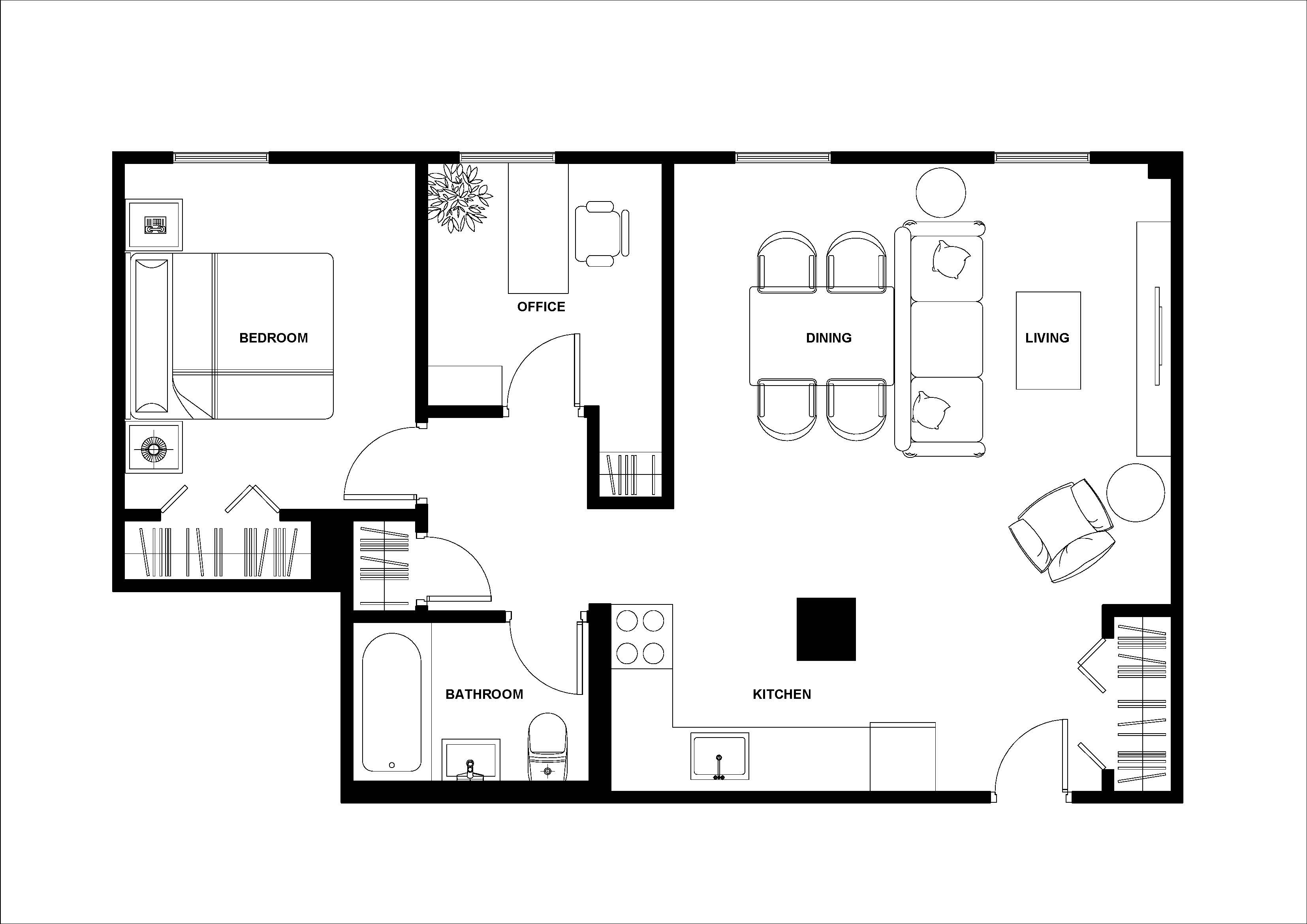 99 Bank Street, Unit 4R Manhattan, NY 10014 - Photo 14 of 15 a picture of a bench in front of a wall