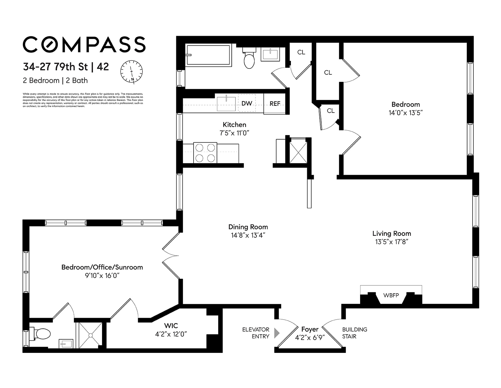 34-27 79th Street, Unit 42 Queens, NY 11372 - Photo 15 of 15 a black and white photo of a black and white photo