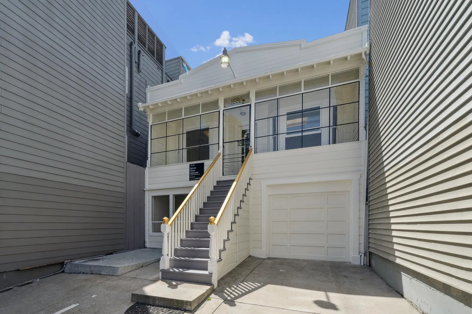 a view of a staircase