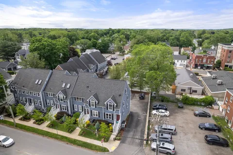 an aerial view of multiple house