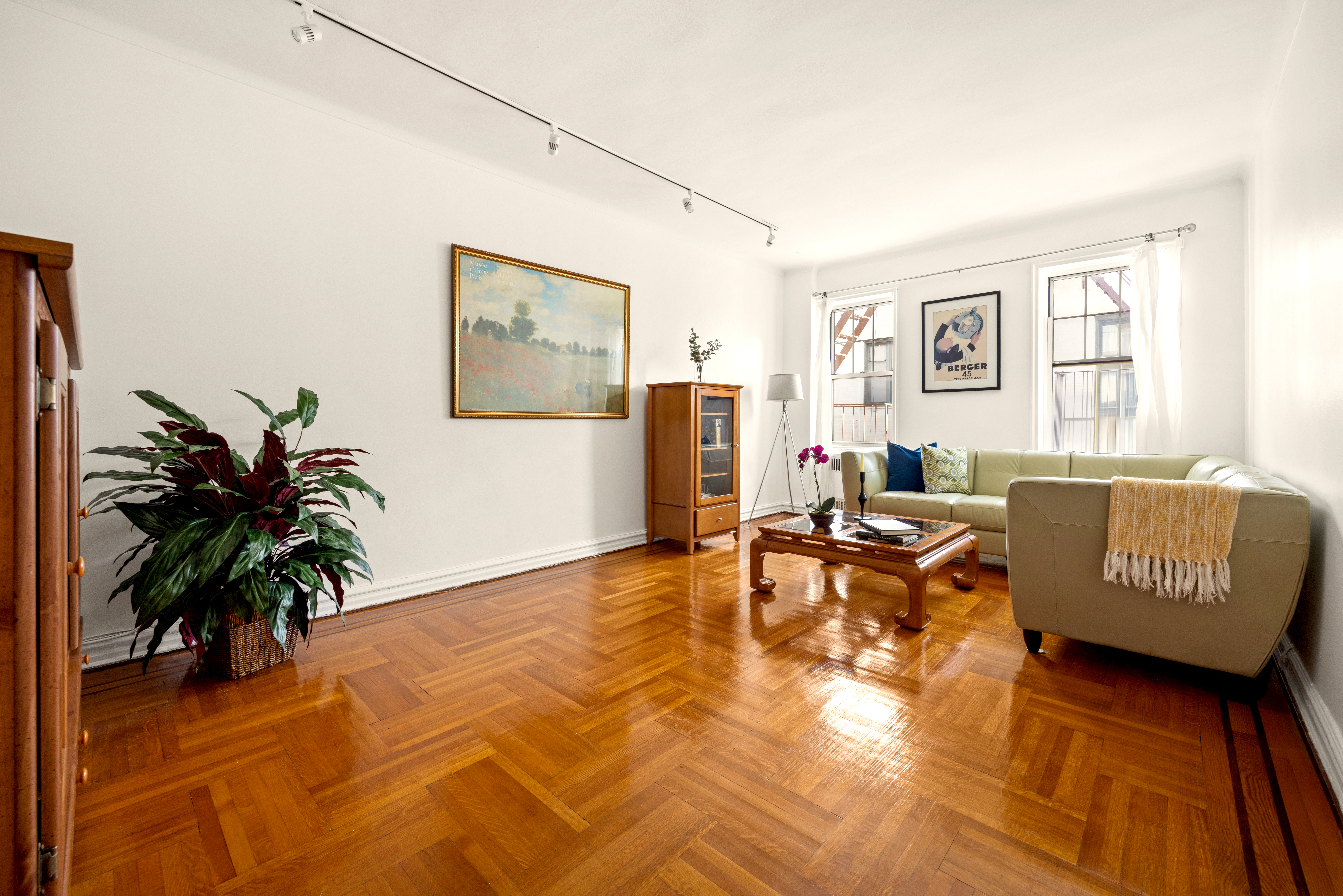 601 East 19th Street, Unit 6J Brooklyn, NY 11226 - Photo 3 of 10 a living room with furniture and a potted plant