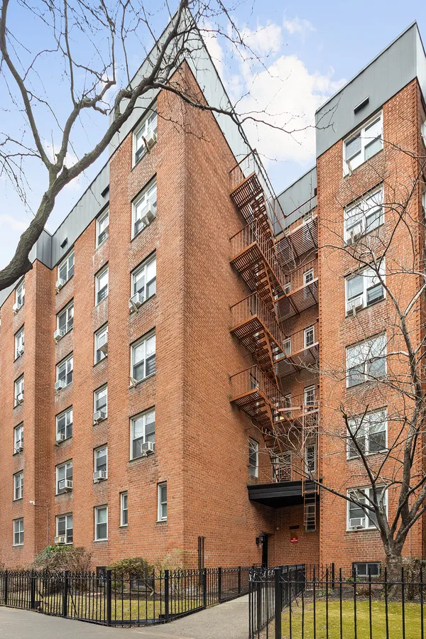 a front view of a building