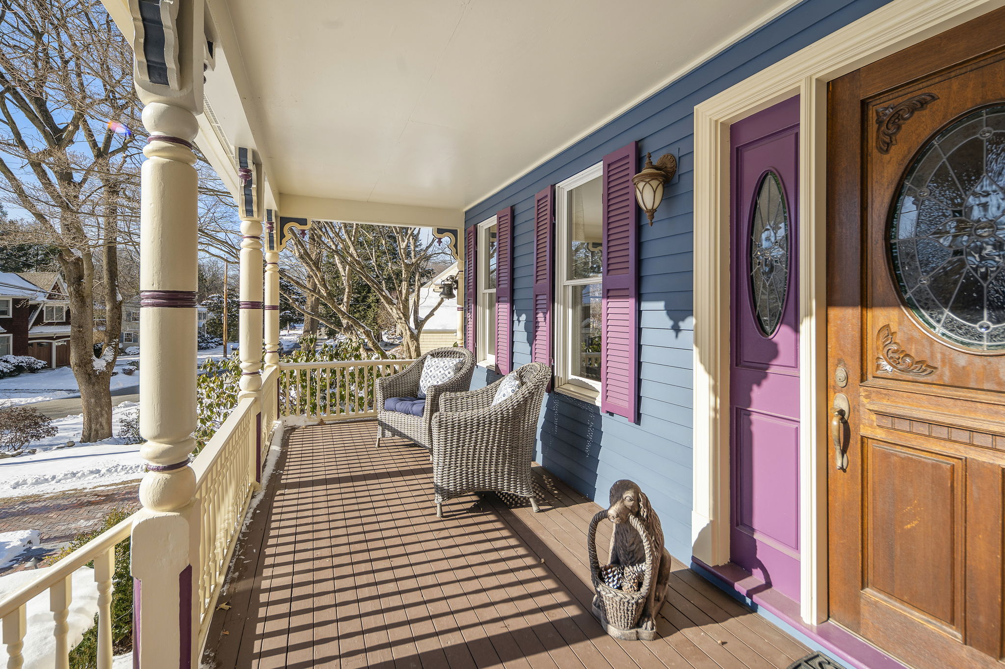 56 Jefferson Road Winchester, MA 01890 - Photo 4 of 26 a view of a balcony with furniture and barbeque grill