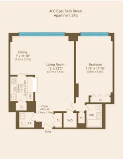 $1,075,000 | 400 East 54th Street, Unit 24E | Sutton Place