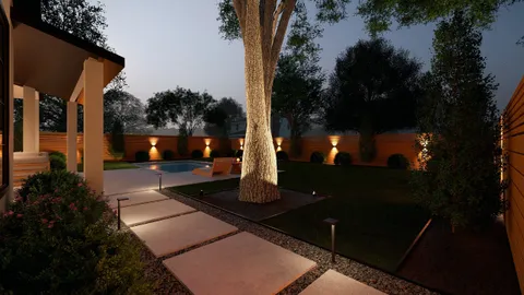 a view of a patio