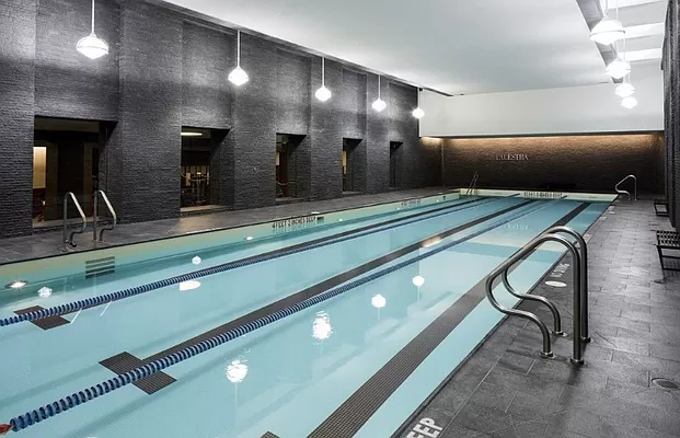 60 Riverside Boulevard, Unit 3003 Manhattan, NY 10069 - Photo 11 of 17 a bathroom with a sink and a mirror