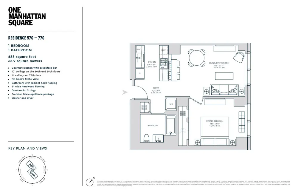 252 South Street, Unit 64G Manhattan, NY 10002 - Photo 24 of 24 a picture of a bench in front of a window