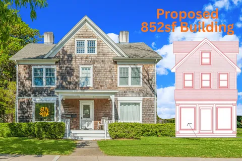 a front view of a building