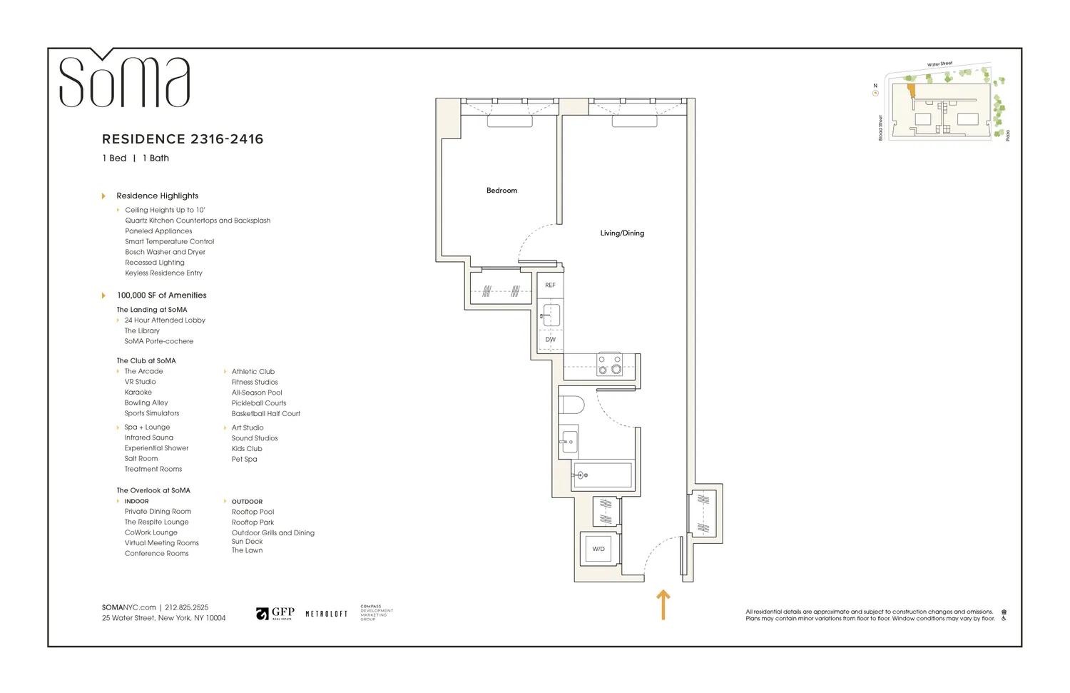 $6,395 | 25 Water Street, Unit 2316 | Financial District