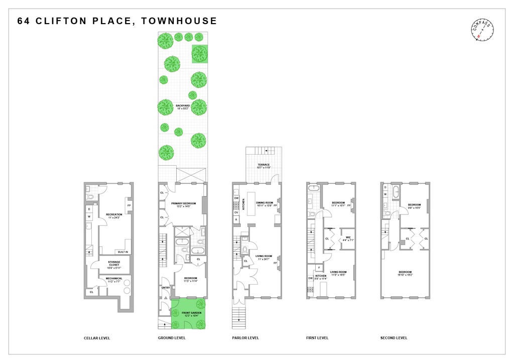 64 Clifton Place Brooklyn, NY 11238 - Photo 22 of 22 a picture of a floor plan