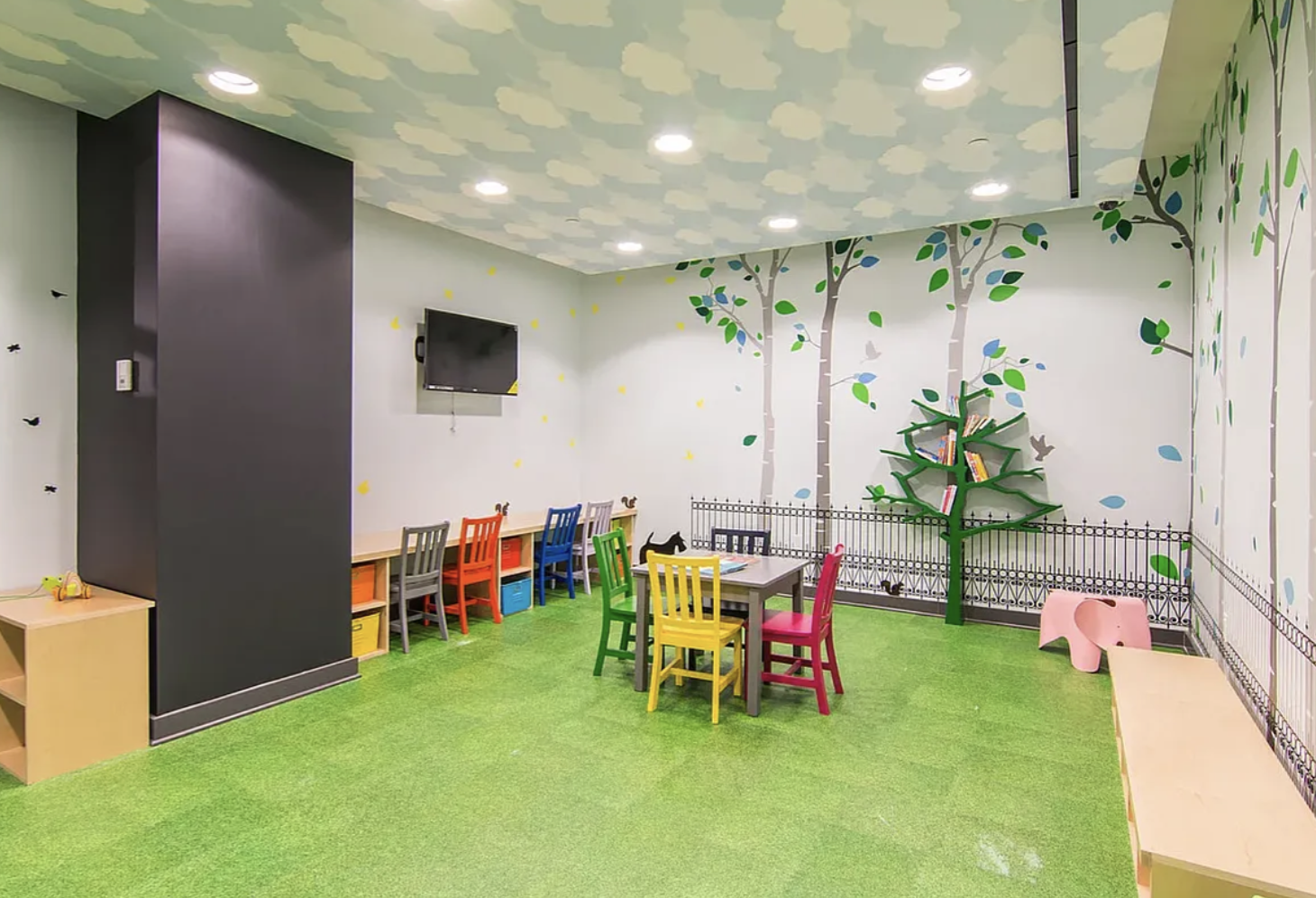 160 East 22nd Street, Unit 9E Manhattan, NY 10010 - Photo 14 of 17 a living room with furniture and a floor to ceiling window