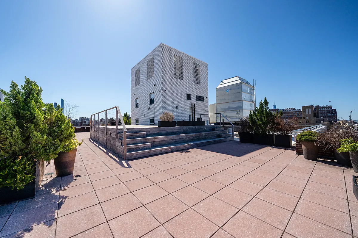 360 West 22nd Street, Unit 12L Manhattan, NY 10011 - Photo 18 of 21 a living room with furniture and a potted plant