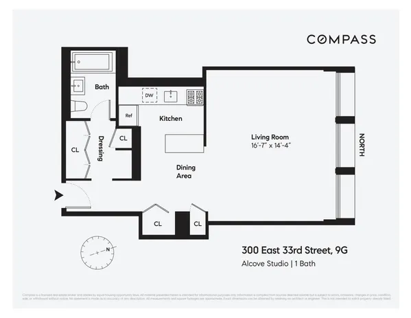 $3,350 | 300 East 33rd Street, Unit 9G | Kips Bay