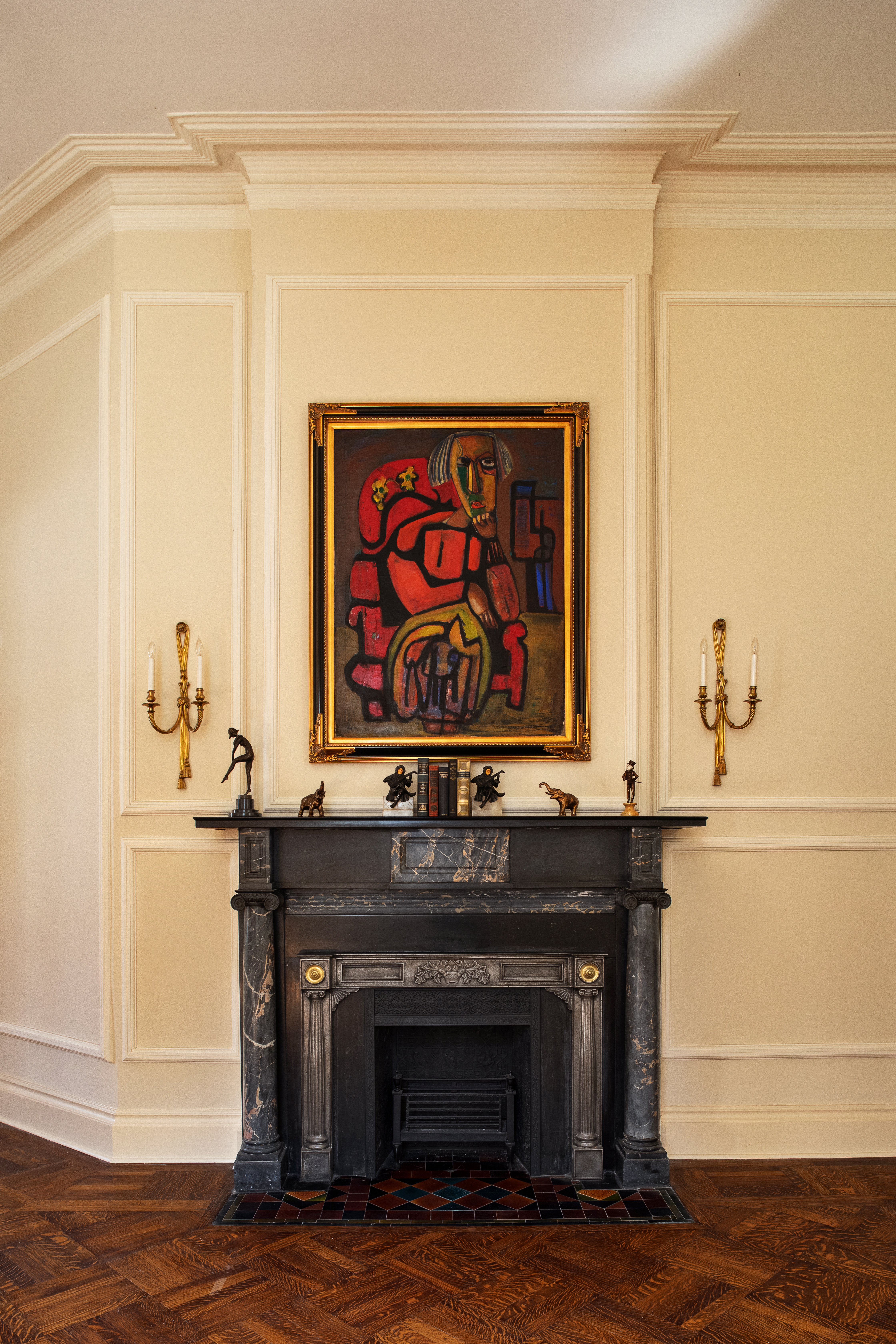 34 Gramercy Park East, Unit MAF Manhattan, NY 10010 - Photo 2 of 17 a kitchen with stainless steel appliances granite countertop a stove and a microwave