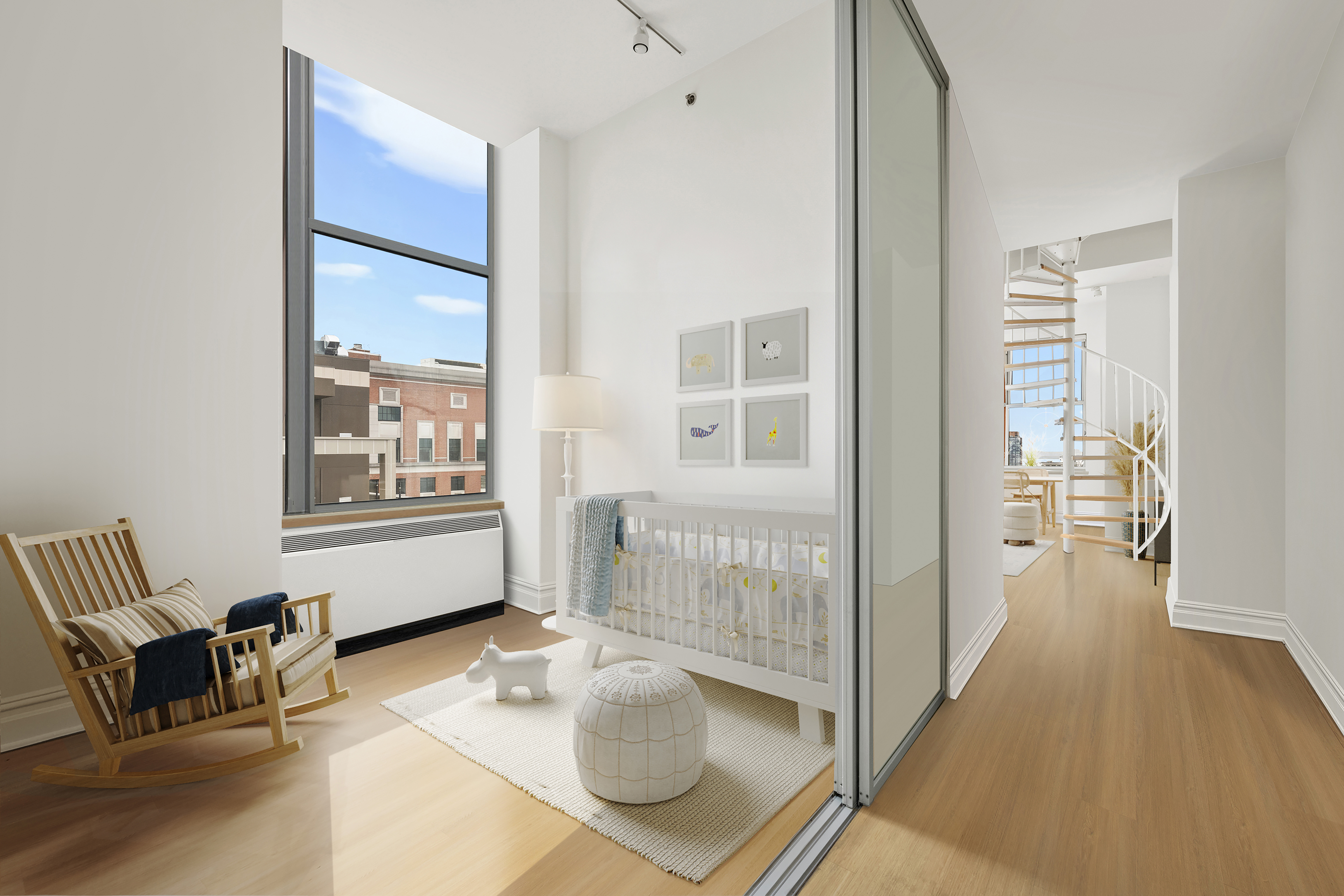 110 Livingston Street, Unit PHL Brooklyn, NY 11201 - Photo 7 of 11 a living room with furniture and wooden floor