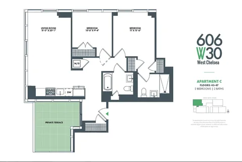 $10,500 | 606 West 30th Street, Unit 46C | Hudson Yards