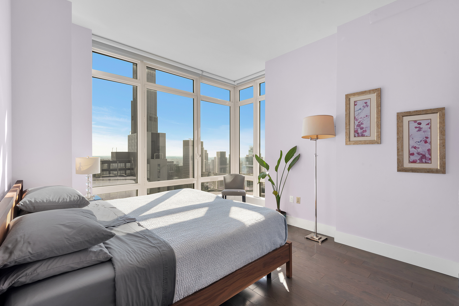 388 Bridge Street, Unit PH50D Brooklyn, NY 11201 - Photo 10 of 29 a bed room with a bed and a large window