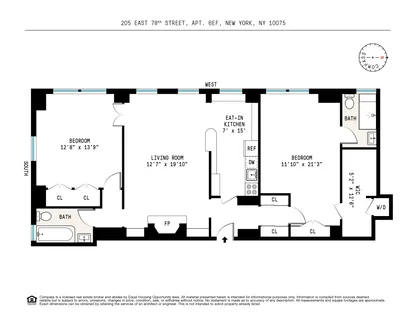 $1,595,000 | 205 East 78th Street, Unit 6EF | Upper East Side