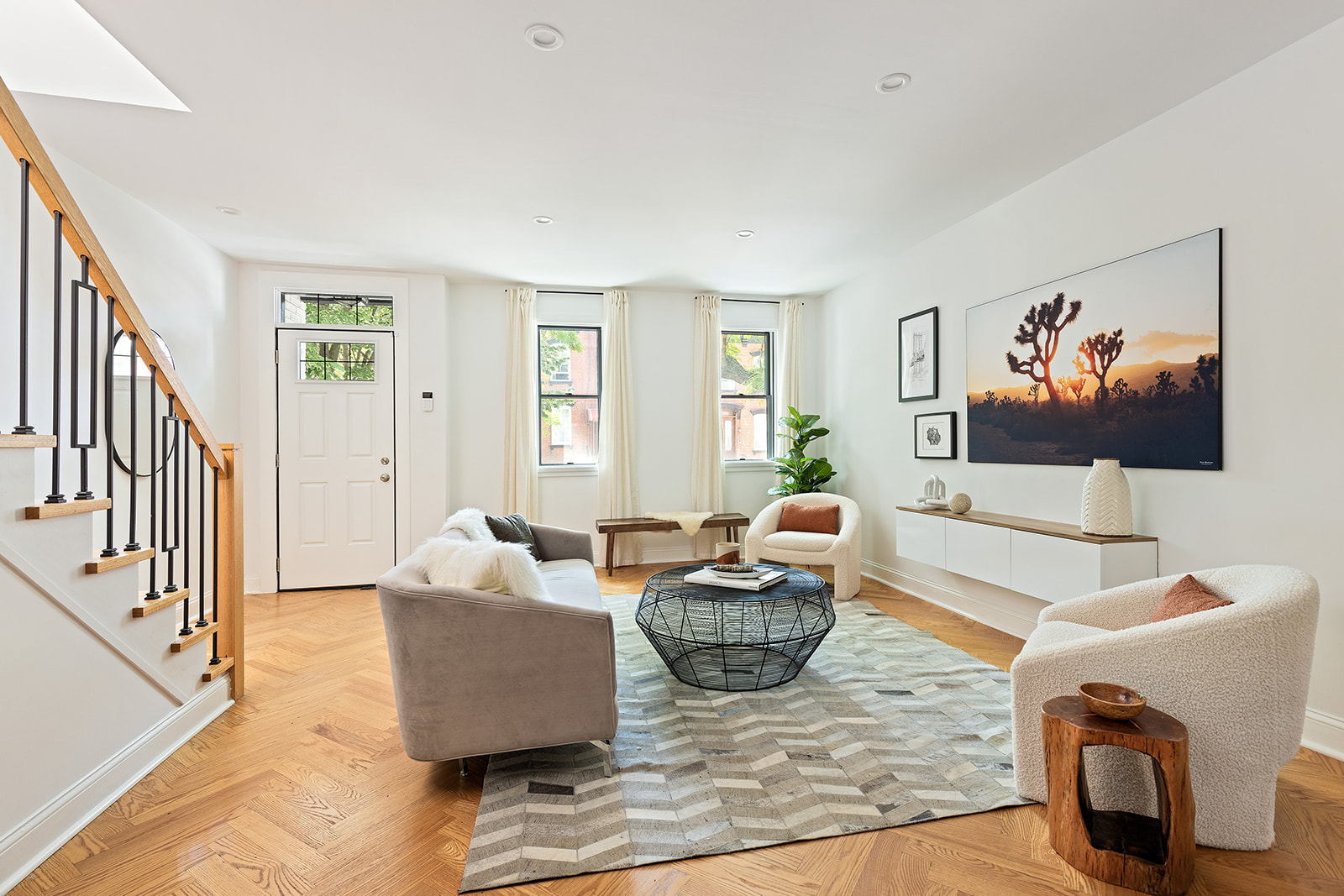 171 13th Street Brooklyn, NY 11215 - Photo 5 of 17 a living room with furniture and a flat screen tv