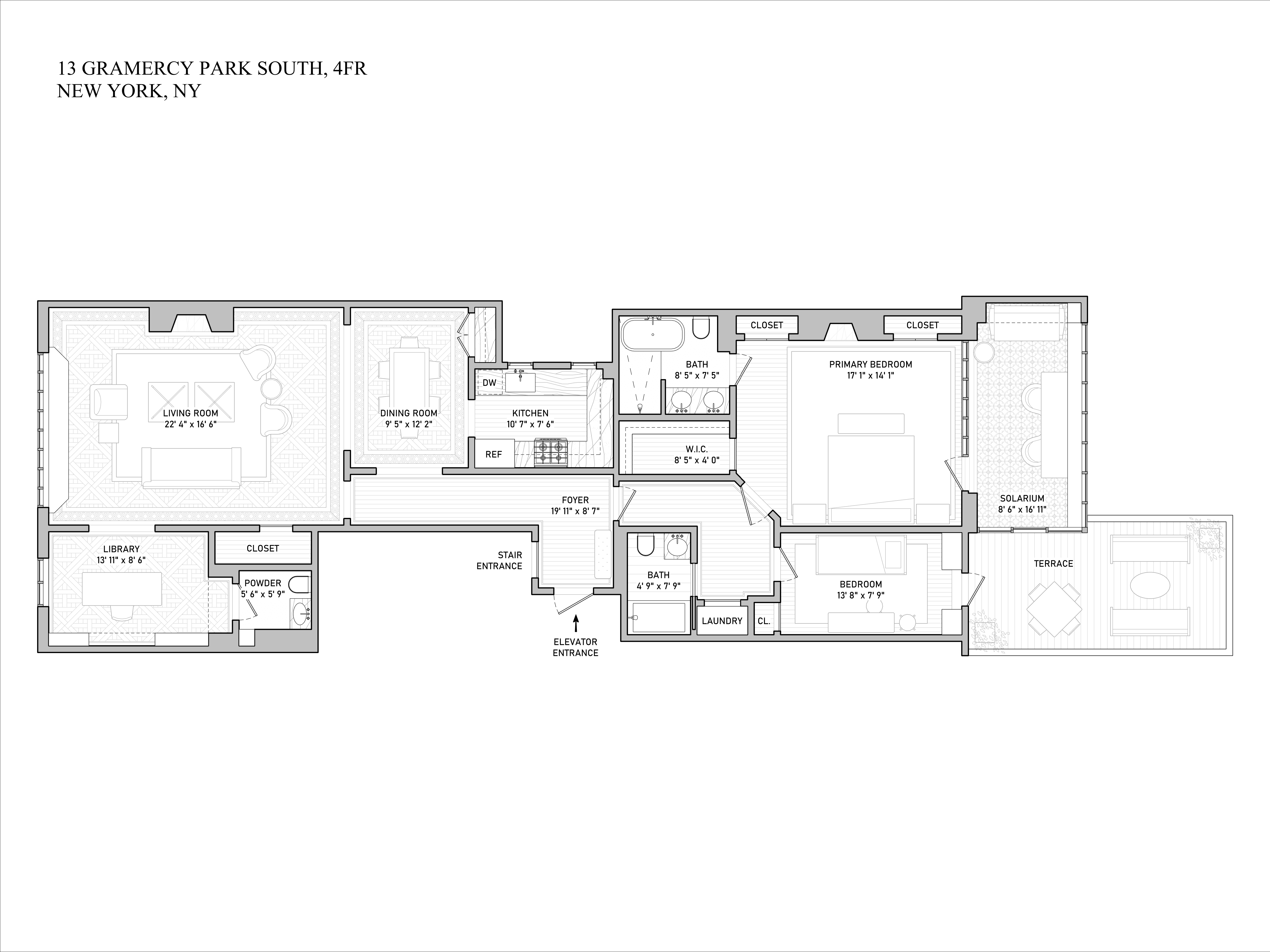 13 Gramercy Park South Manhattan, NY 10003 - Photo 13 of 13 a picture of a floor plan