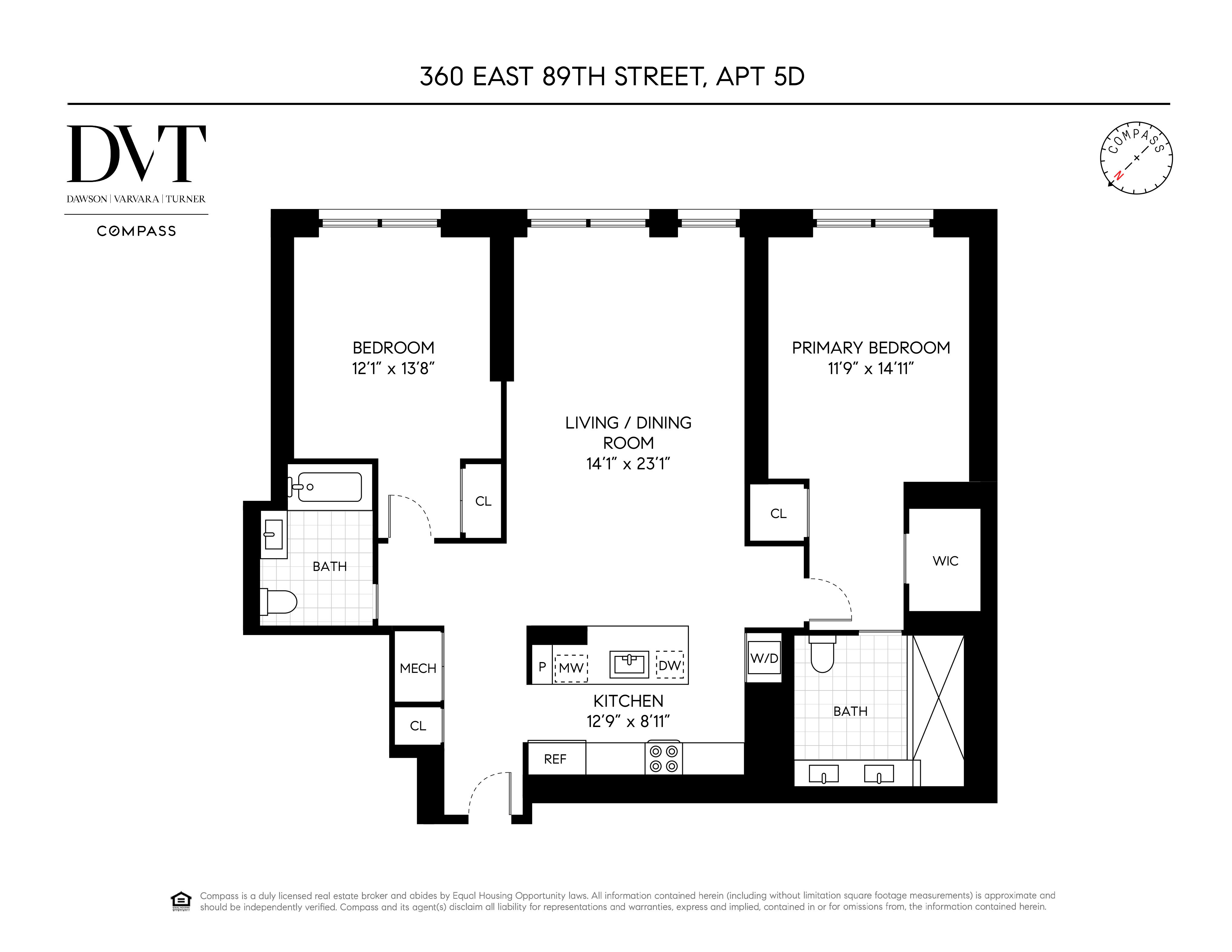 360 East 89th Street, Unit 5D Manhattan, NY 10128 - Photo 13 of 13 a picture of a bench in front of a door