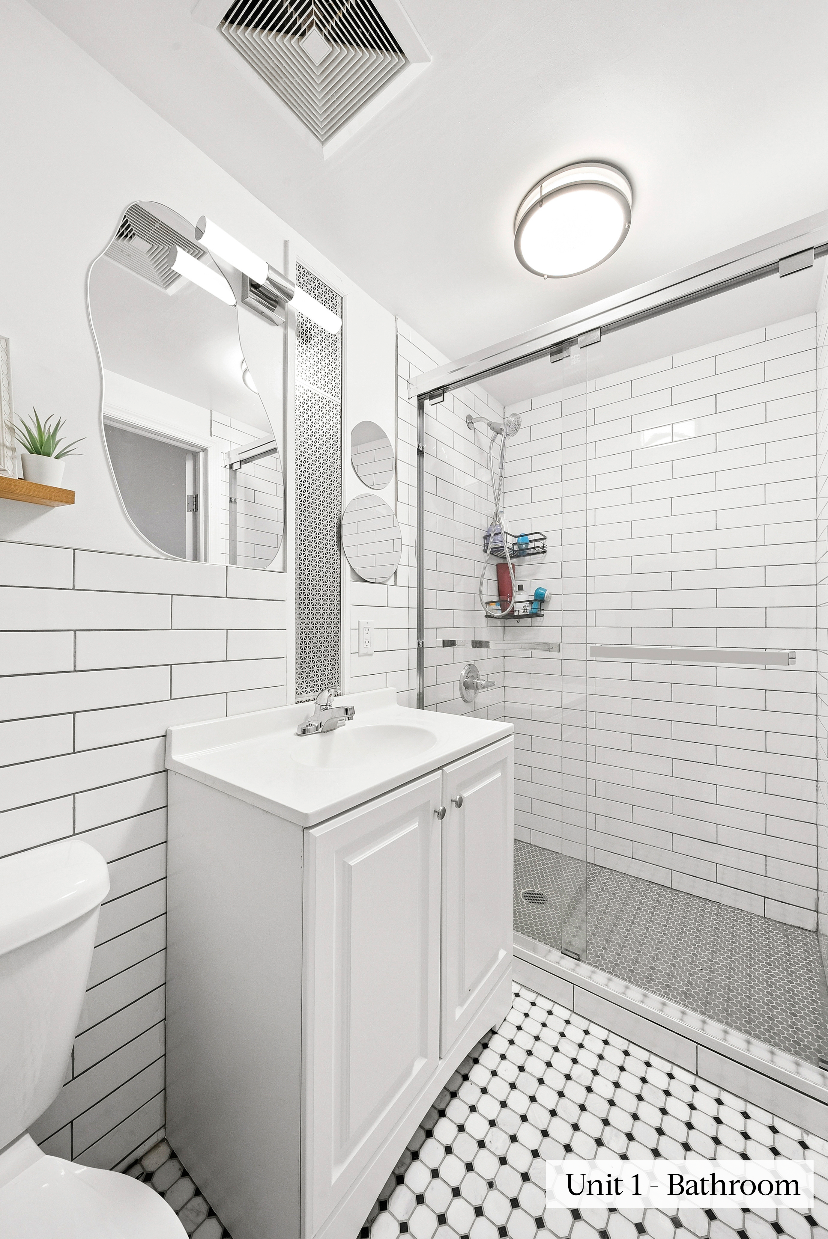 460 9th Street Brooklyn, NY 11215 - Photo 10 of 24 a bathroom with a sink a toilet and shower
