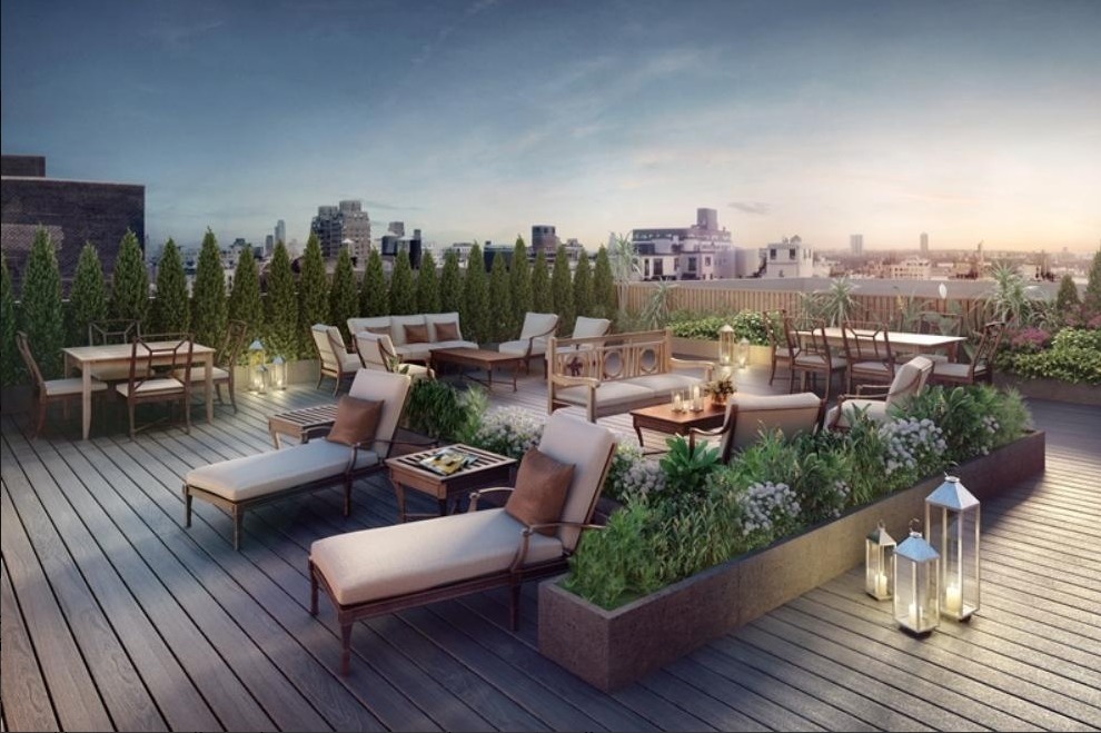 165 West 91st Street, Unit 9AB Manhattan, NY 10024 - Photo 22 of 24 a view of a terrace with sitting area