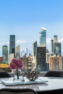 a view of a living room with furniture