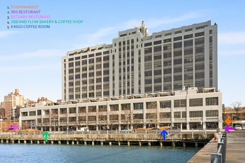 a front view of a building with street