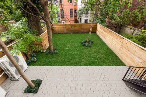 a view of outdoor space with garden