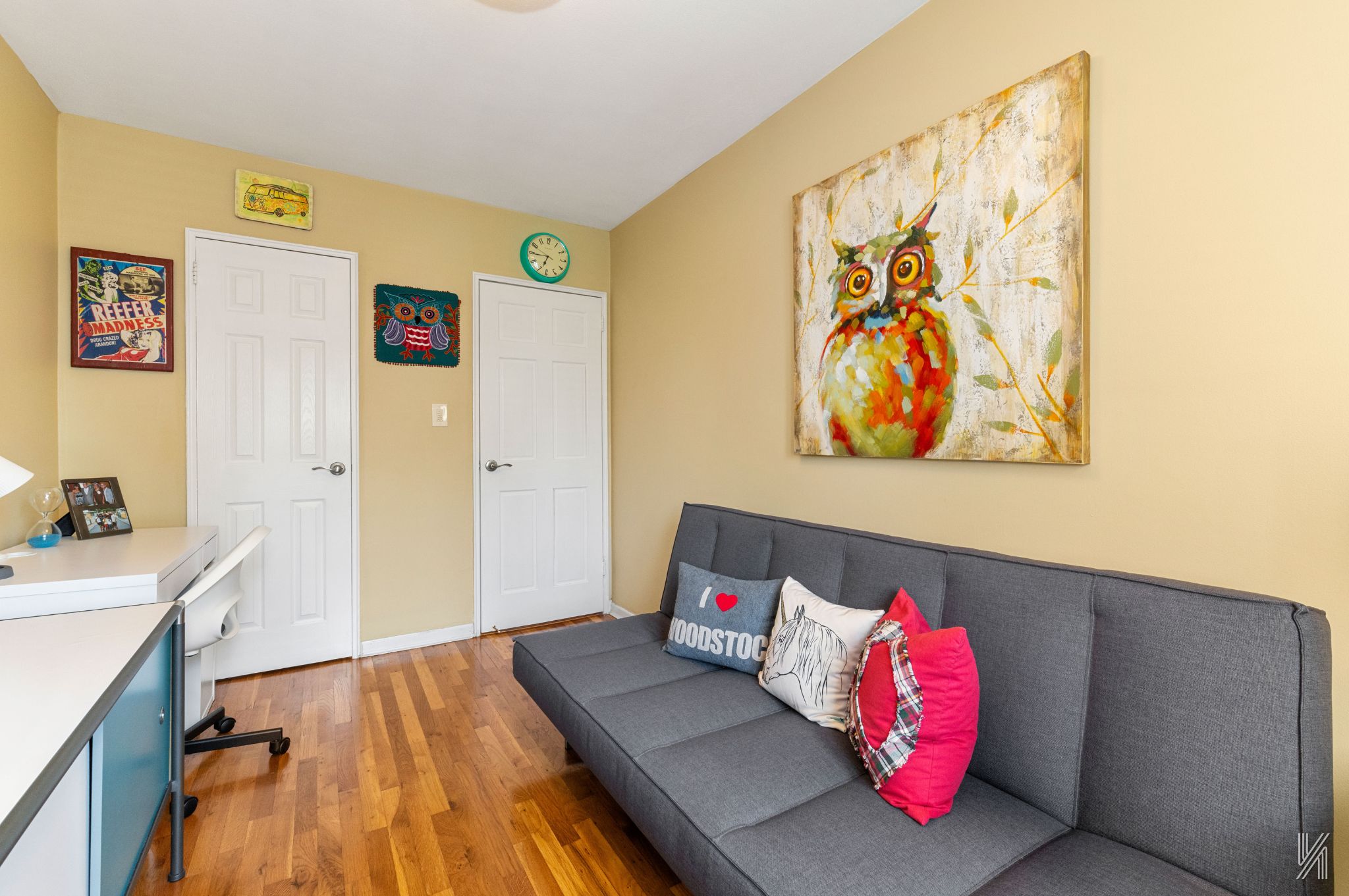 67-17 Eliot Avenue Queens, NY 11379 - Photo 11 of 21 a bedroom with a bed and a workspace