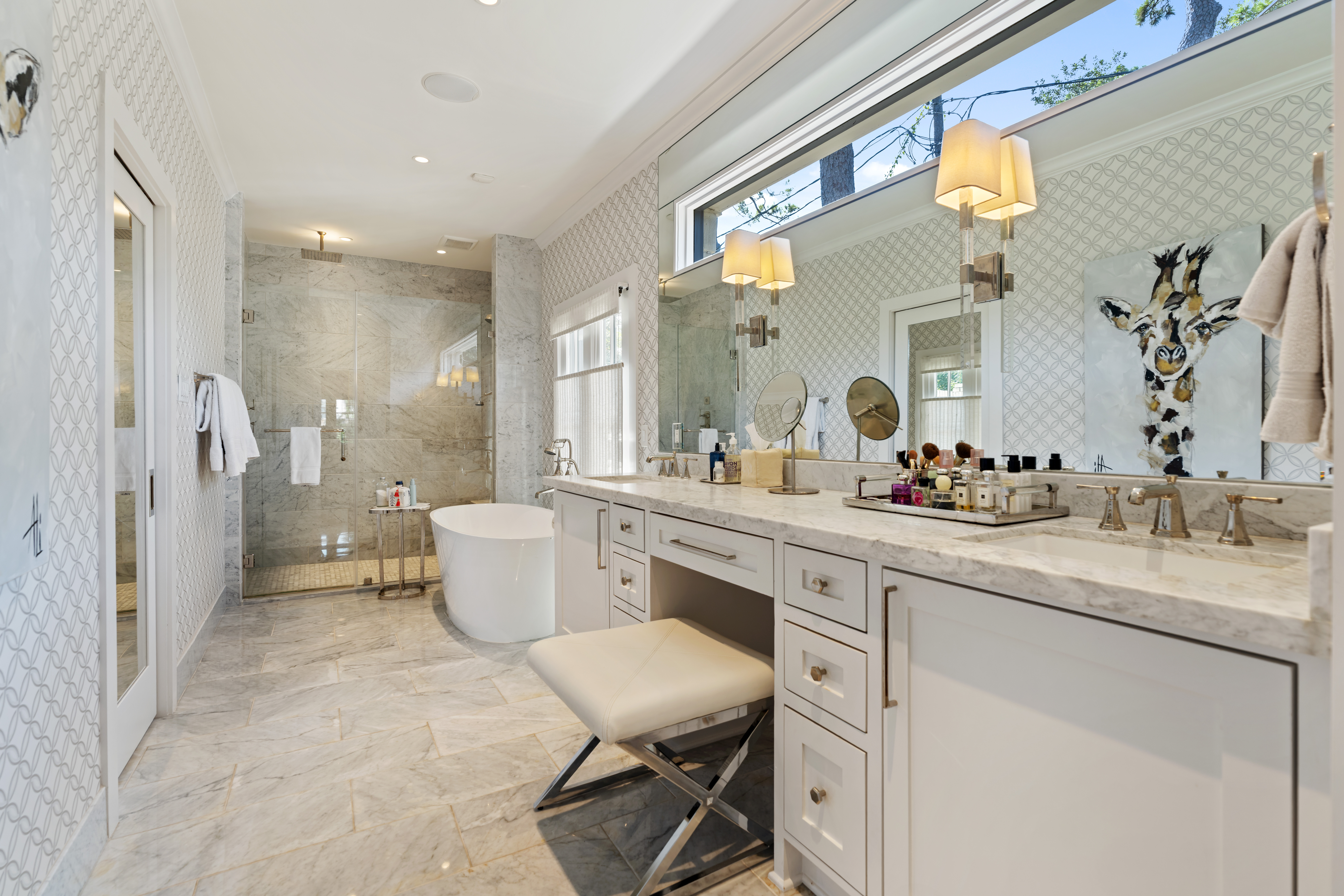 711 Pifer Road Houston, TX 77024 - Photo 27 of 53 a bathroom with a sink a toilet and shower