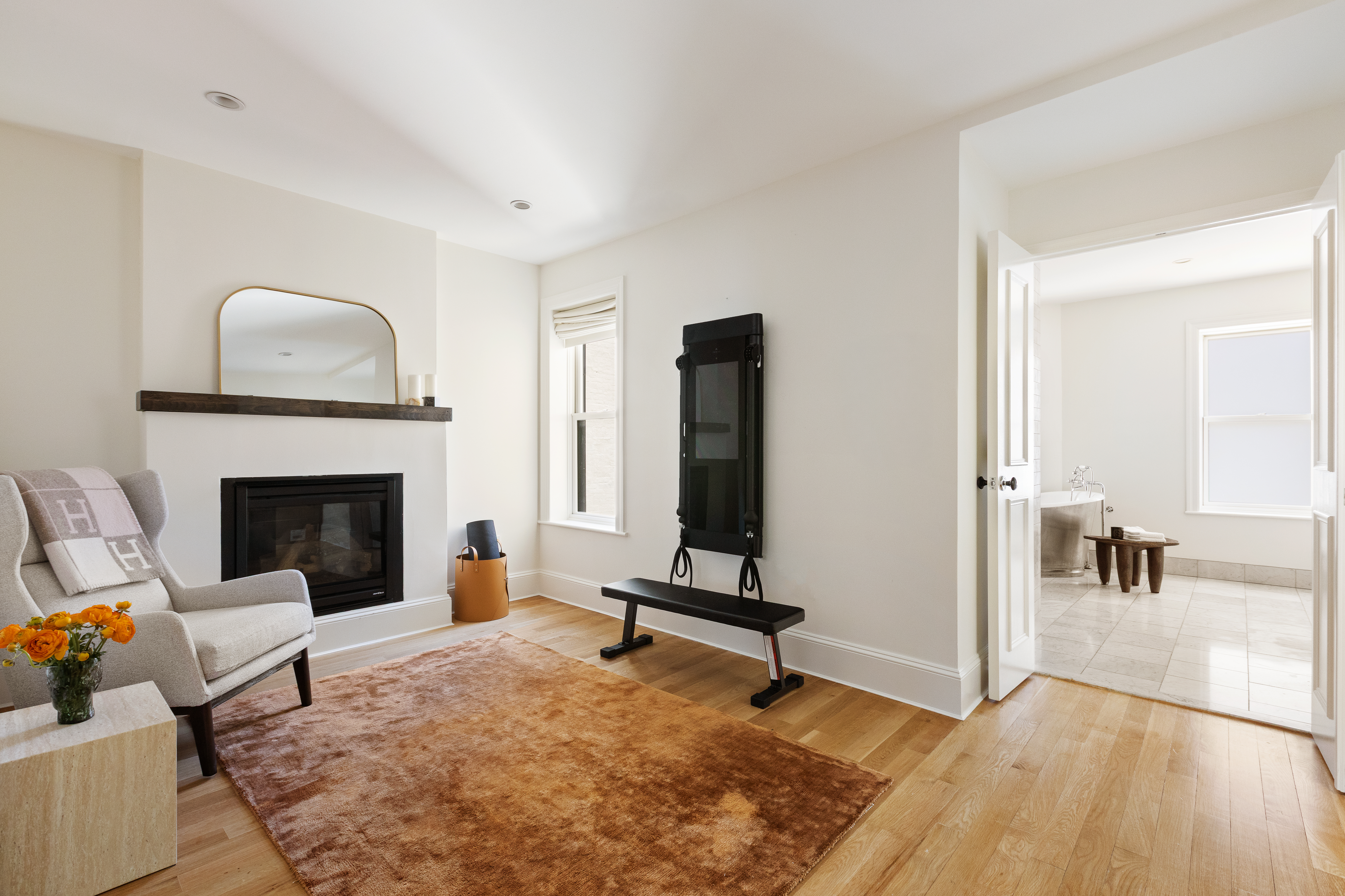 27 7th Avenue Brooklyn, NY 11217 - Photo 14 of 23 a living room with furniture and a fireplace