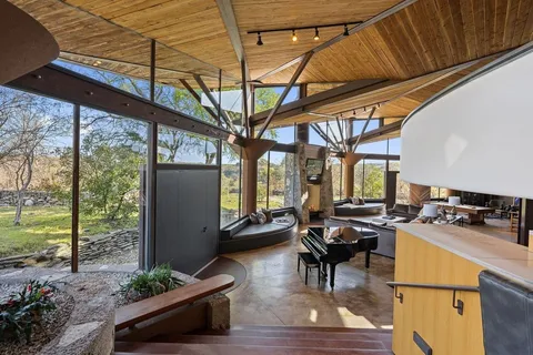 a outdoor space with furniture