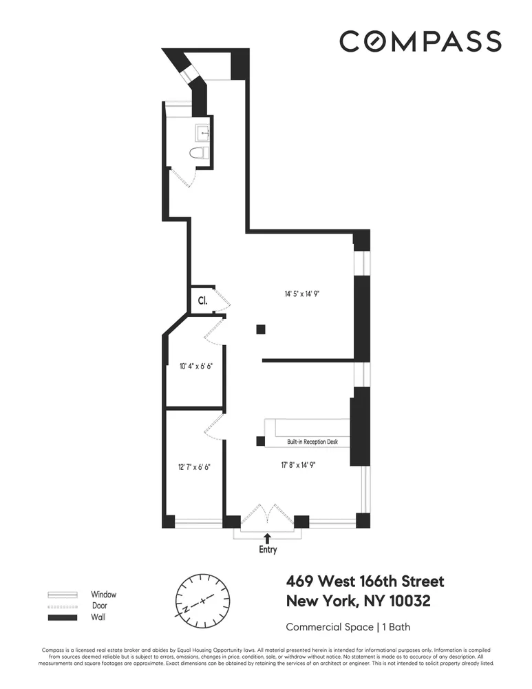 $5,852 | 2139 Amsterdam Avenue, Unit COMMERCIAL | Washington Heights