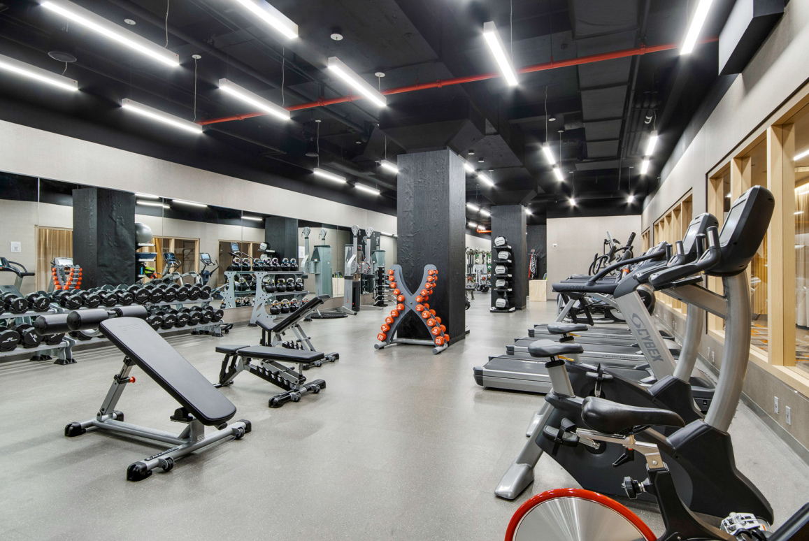 100 Barclay Street, Unit 21AD Manhattan, NY 10007 - Photo 34 of 40 a view of a room with gym equipment
