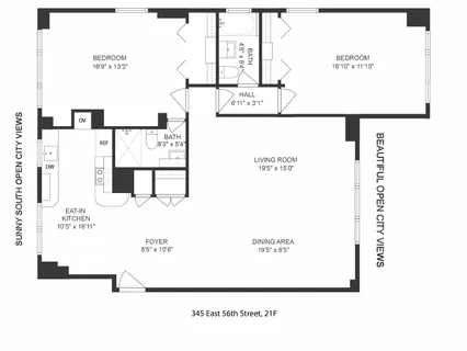 $1,149,000 | 345 East 56th Street, Unit 21F | Sutton Place