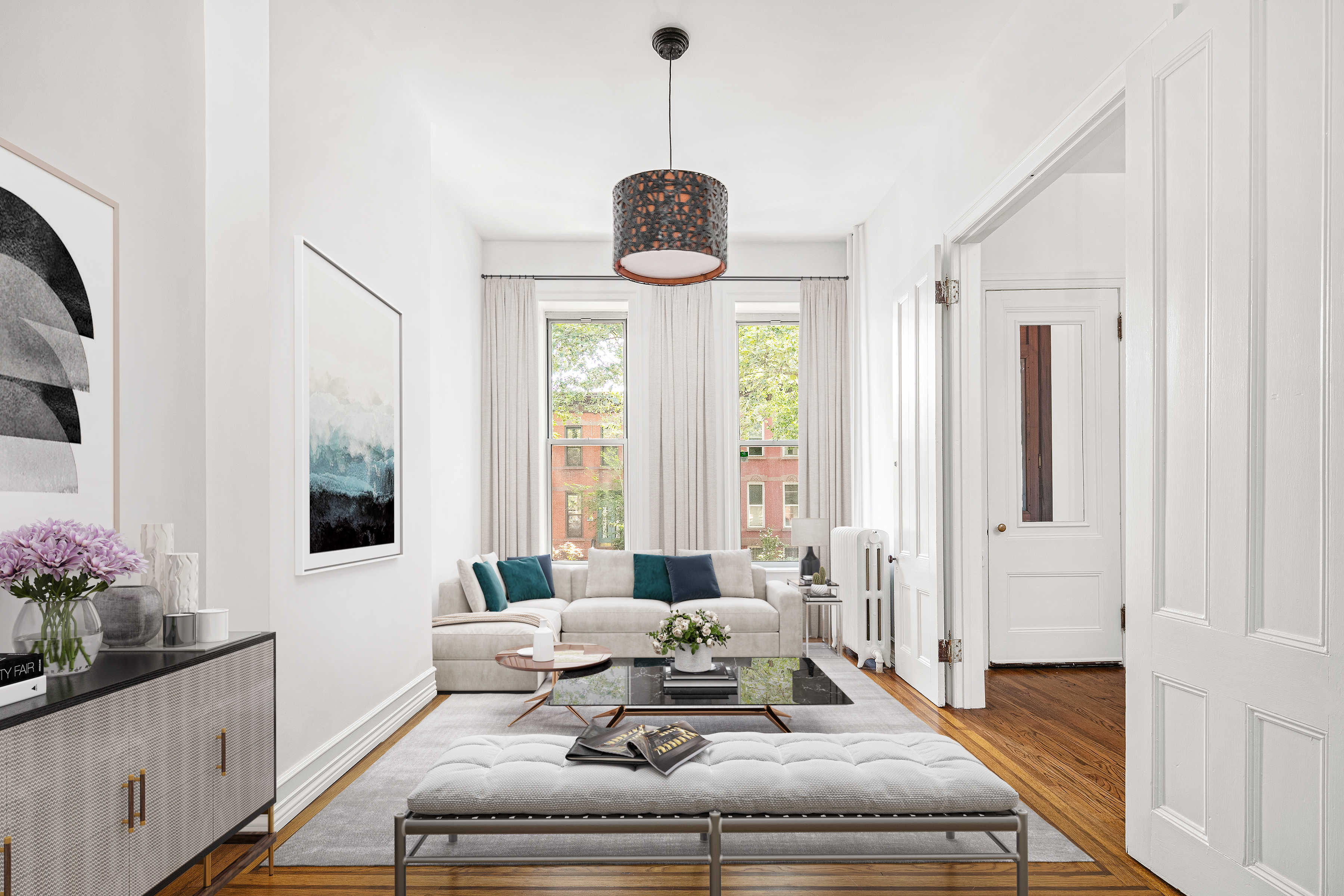 428 5th Street Brooklyn, NY 11215 - Photo 1 of 26 a living room with furniture and flowers