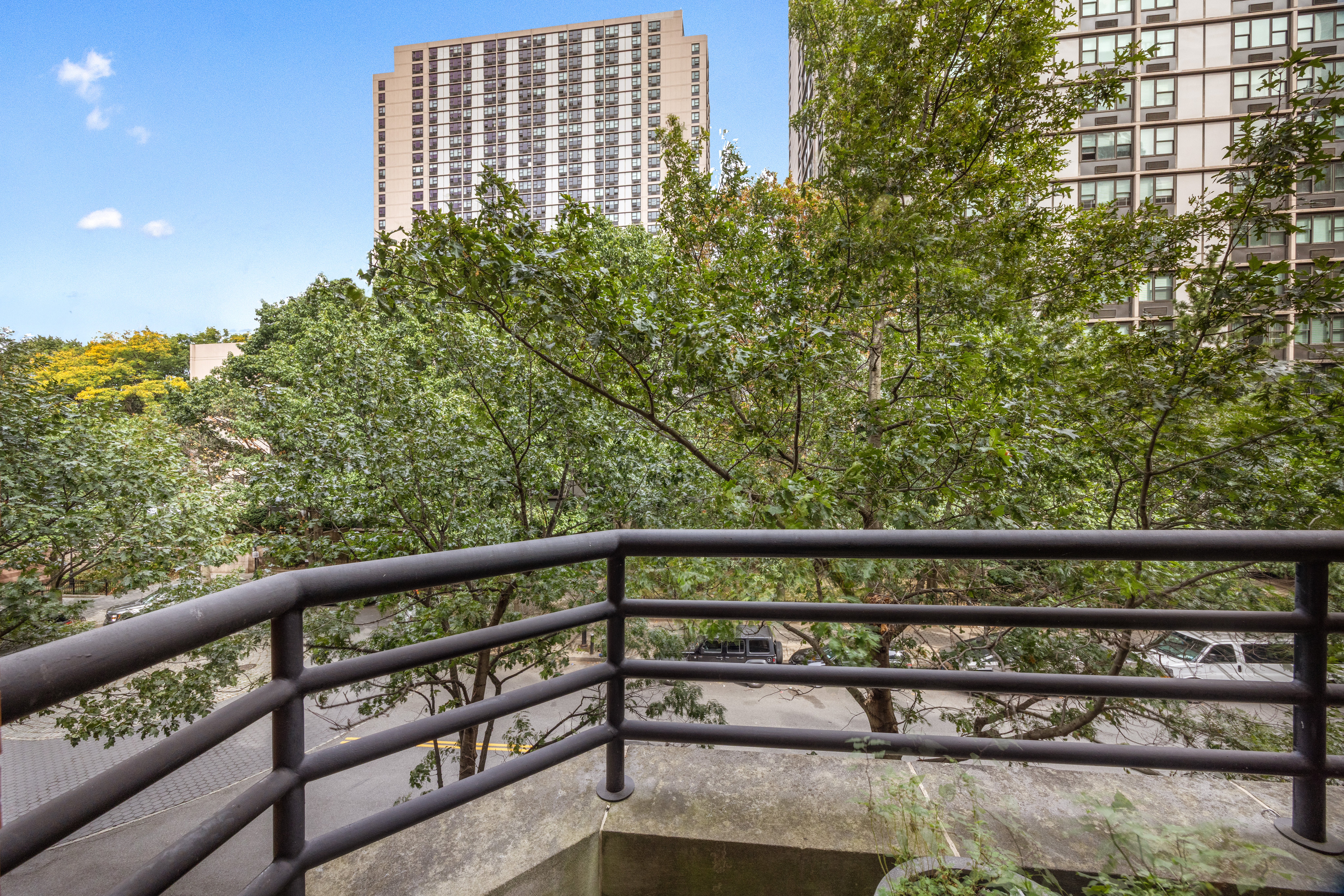 340 Albany Street Manhattan, NY 10280 - Photo 11 of 24 a view of a balcony with an outdoor space