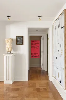 a view of elevator with hallway