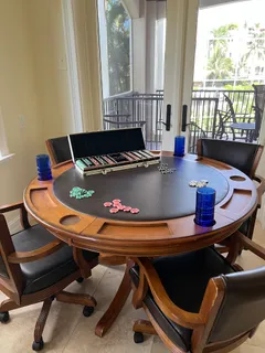 a work room with furniture and window