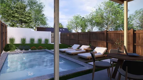 a view of outdoor space with seating