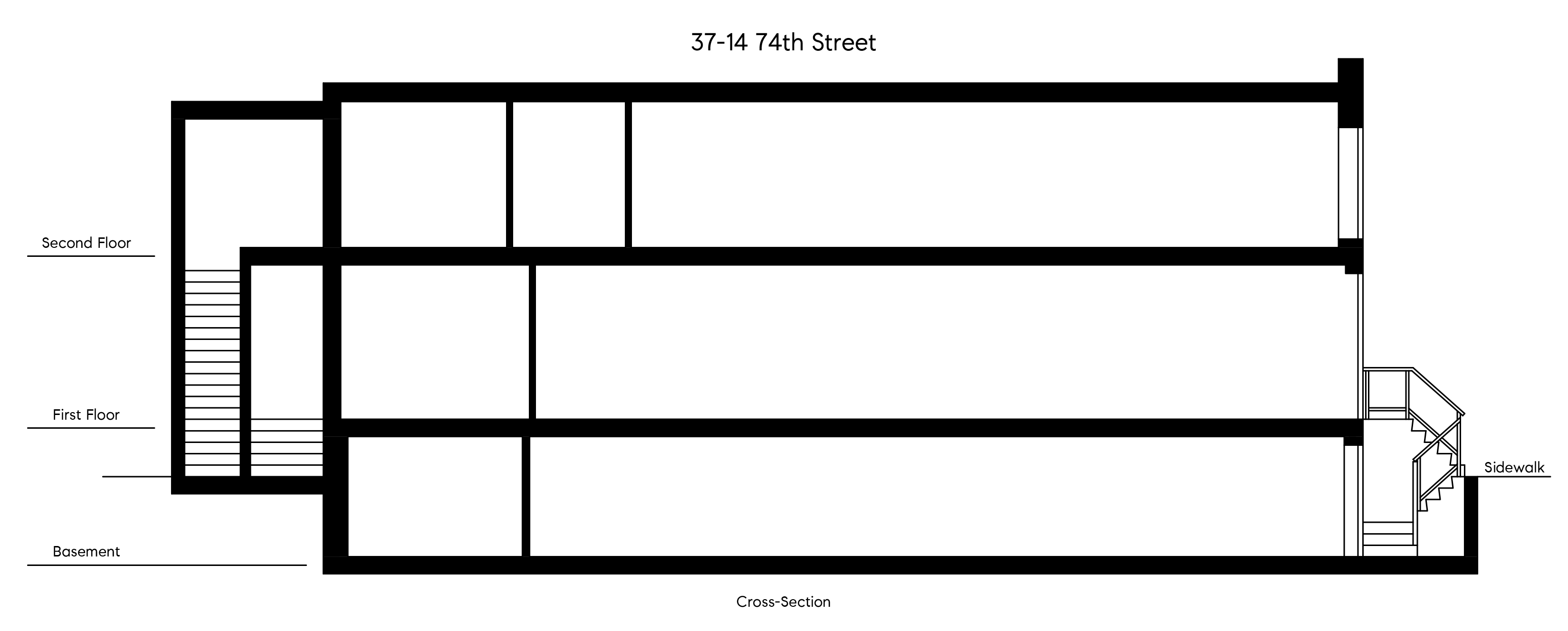 37-14 74th Street Queens, NY 11372 - Photo 8 of 8 a picture of a floor plan